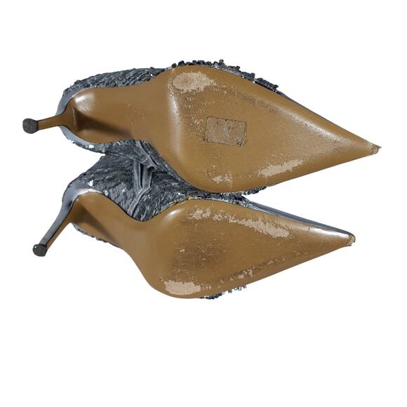 Alexandre Vauthier Sequined Silver 105 Knee High Boots Size 38.5 EU / 8.5 US - Picture 5 of 6